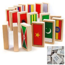 북가무역 만국기 도미노 원목 세계 국기 블록 쌓기 교구 100P 만국기 도미노 쌓기 놀이 완구 블럭 장난감 핀 999999ea, bukgac 본상품선택
