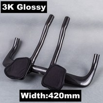 tt바 자전거 티티 핸들바 로드 사이클 레스트바 광택 있는 탄소 섬유 물러나 타임 트라이얼 트라이애슬론 레스트 엔드 세트, 420x340mm, 1개