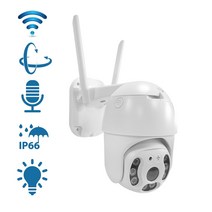 영어 매뉴얼 WiFi IP 카메라 실외 무선 PTZ Speed Dome CCTV 1080P Home Security ipcam mini Onvif P2P tf SD카드 DVR 지원, 1080P 어댑터 추가