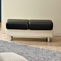 아워스토리 심플스타일 대기의자 장의자, 2인용-(수납형)-블랙