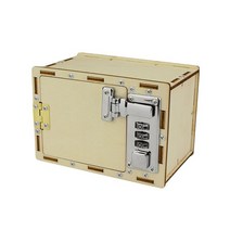잠금 상자 어린이 DIY 장난감 나무 보물 퍼즐 대나무 암호 아이, [01] Picture 1