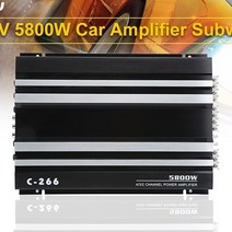 PUZU LVPIN DSP 카오디오 바이크 오토바이앰프 해양보트 5800W 12V 고출력 자동차 앰프 하이파이 휴대용 4 채널 오디오 스테레오 사운드 서브 우퍼 부스터 지원 스피커