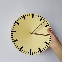 북유럽 덴마크 수입 HAY 아날로그 원형 벽시계, 담황색