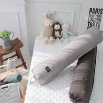 단잠 국내생산100% 순면 바디필로우(솜포함), 네추럴-차콜
