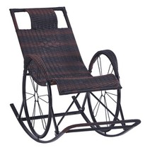 흔들의자 스윙체어 암체어레트로 크리에이티브 흔들 의자 가정용 발코니 정원 라운지 레저 등나무 야외 발, 04 A4