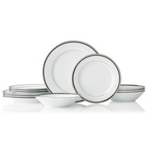 Noritake 노리타케 투락 누아르 12개 디너 세트, 12pc Dinner Set
