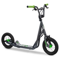 독일 직구 Mongoose Expo Youth Scooter 전방 및 후방 캘리퍼 브레이크 후방 차축 페그 12인치 팽창식 휠 비 전기-20665, 핑크/블랙