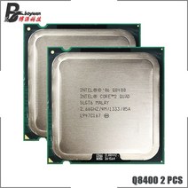 2개 * 인텔 코어 쿼드 Q8400 2.6 GHz 스레드 CPU 프로세서 4M 95W LGA 775, 한개옵션0