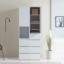 일송가구 300 400 500 바바 2M 키높이 틈새 옷장 서랍 수납장, 속깊은 바바 3단 서랍 수납장 400_화이트