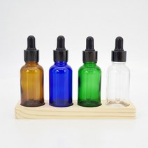 갈색 유리 공병 검정 금속캡 스포이드 아로마 오일 화장품 30ml, MB_스포이드30ml_초록