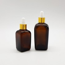 제이앤메이드 골드스포이드 사각 갈색, 100ml