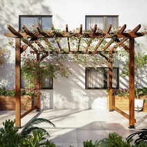 야외 정자 조립식 원두막 데크 감성 그늘 오두막, 3m x 2.5m x 2m