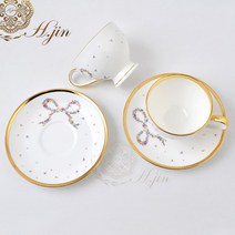 [바보사랑] H.jin 골드세라믹 아이리스 커피잔세트, 상세 설명 참조
