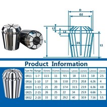 절삭공구홀더 스프링 콜렛 ER 척 CNC 밀링 선반 공구 거치대, 50 ER32 70mm