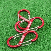 열쇠고리 알미늄 경량 S 카라비너 5 5cm 레드 3p 야외