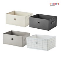 한샘(생활) [한샘] 샘 폴리 수납정리 바스켓(중)_3P, 크림(3P)