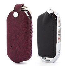 페레노 기아 k9 모하비 더마스터 스팅어 스마트키 가죽케이스 PK11, 푸에블로 퍼플