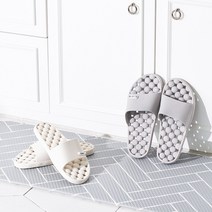 홈앤미 항균 EVA 버블 논슬립 욕실화, 1+1 아이보리+라이트그레이