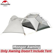 naturehike mongar 2인 캠핑 텐트 20d 나일론 패브릭 더블 레이어 방수 야외 자연 하이킹 캠핑 텐트 nh17t007-m, 천막만 있음(텐트 없음