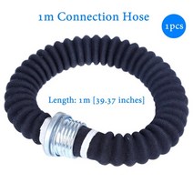 방독마스크 방독면마스크 화재방독면 1pcs 0.5m1m 연결 파이프 rd40 40mm 고무 호스 필터링 용기 가스 마스크 호흡기 페인팅 스프레이 액세서리, 1개 1m
