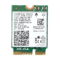 인텔 9560 9560ngw 802.11ac m.2용 듀얼 밴드: cnvio wifi 블루투스 5.0 카드 + 6dbi ipex mhf4 u.fl - rp-sma 외부 안테나 세트, 9560ac 카드