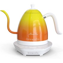 Brewista Artisan Electric Gooseneck Kettle 1리터 푸어 오버 커피용 차 브루잉 주전자, 캔디 오렌지