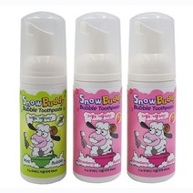 스노우버디 거품치약 45ml x 3 (민트향 1 + 딸기향 2)
