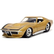 교쇼 자다토이즈 JADA TOYS 1969 코르벳 스팅레이 메탈릭 골드 1/24 다이캐스트 JADA33863, 단품 JADA33863