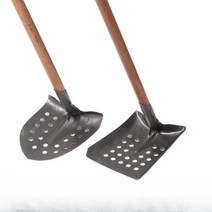 청소용 삽 오물 환경 이물질 제거 배수로 맨홀 오염수, 하수도 청소 (사각+나무 손잡이) x3