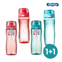 코멕스 원터치 물병 1+1 유치원물통 어린이집 보틀, 코멕스 원터치 보틀 550ml 1+1 핑크