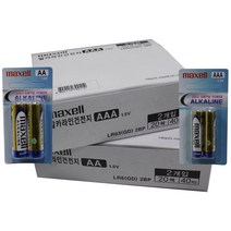 맥셀 알카라인 배터리 1.5V AA (LR6) AAA (LR3) 건전지 - 40알 (1박스), LR3 AAA - 40알 (1박스)