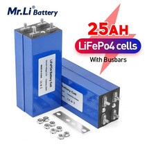 차량용배터리 인산철시동배터리 인산철배터리 mr.li 3.2v 25ah lifepo4 배터리 셀 25000mah 리튬 인산철 딥 사이클 diy 12v 24v 36v 48v 태양, 8개