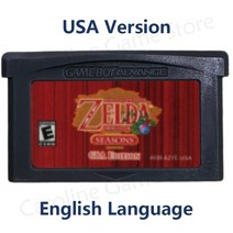 GBA 게임 젤다 시리즈 32 비트 비디오 카트리지 콘솔 메모리 카드 미니시 캡 GBASP NDSL 미국 EUR 버전용 4 검, [06] Oracl of Seasons