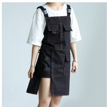 셰프 조리복 요리사 유니폼 쇼핑 작업 데님 앞치마 여성 남성 어깨와 주방 악세사리 카페 요리 베이킹 Pinafore 카우보이, 싱글 사이즈, 04 3