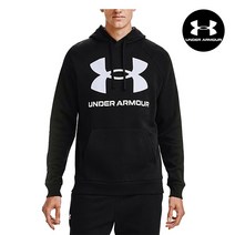 언더아머 라이벌 빅로고 남자 기모 후드티셔츠 (1357093-001)