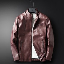 할리데이비슨 봄/가을 인조 가죽 자켓 남성 캐주얼 PU 오토바이 코트 의류 솔리드 비즈니스 브랜드 3-1, [03] XL, [02] 브라운