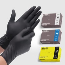 라텍스장갑 니트릴장갑 100매 세이브미 다이소 요리용 작업용 화이트 블랙, 블랙100매, S