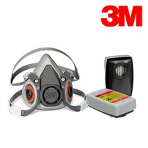 3M 면체마스크 양구형 세트 6200 + 7093C 방진마스크 방독마스크 방역 황사 미세먼지 특급 방진 필터