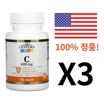 21센츄리(미국) 비타민C 1 000mg 60정, 3개