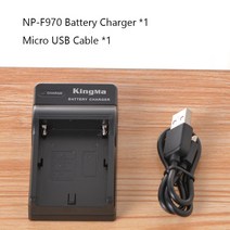 호환 KingMa NP-F970 배터리 충전 USB 충전기 소니 HXR-MC1500C MC2500 NX100 PD198P NX5C NX3 HVR-HD1000C, [01] charger