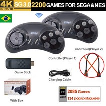 Sega nes Genesis 게임 스틱용 16비트 무선 콘솔 hdmi 호환 레트로 4200+ md fc 메가 드라이브용 dendy tv 게임, br로 2200 게임