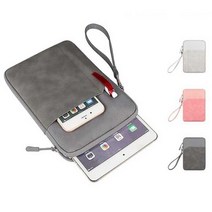 아이패드 라이너 스웨이드 스트랩 파우치 가방, 핑크