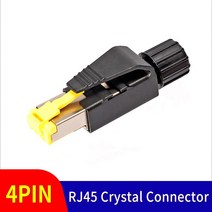산업용 이더넷 Profinet 조명 제어 시스템 2pcs 4Pin Ethercat RJ45 커넥터 Cat5e/Cat6 rj45 4 핀 플러그, 한개옵션0