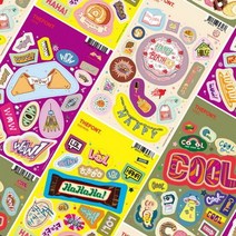 이케이 더폰트 스티커 WOW외 3종 데코스티커 다이어리스티커 무, 옵션선택, wow