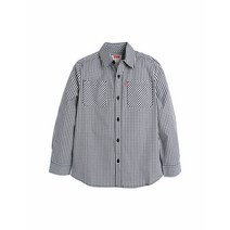 리바이스키즈 클래식한 우분소재 깅엄셔츠 V231SH393 GR 공용 주니어 동수원