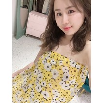 여성 국산 샤워가운 사우나 목욕용품 골프장 골프 웨어 휴스토니[본사], G. 노랑 플라워, 1개
