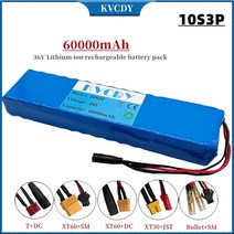 전동킥보드보조배터리 kvcdy 10s3p 36v 60ah 배터리 ebike 배터리 팩 18650 리튬 이온 배터리 350w for high power electric 오토바이, xt60 dc