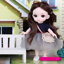 무속성 솜 아이돌인형 옷 장식 악세사리 소품 관절인형 새로운 도착 13 움직일 수있는 관절 16cm 112 bjd 신발 안경 장난감 여자 선물, 옷을 입은 인형, 5년
