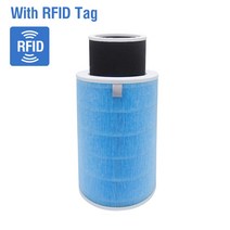 hepa 공기 청정기 필터 교체 xiaomi mijia 1 2 2s 3 3h pro 공기 청정기 필터 활성탄, rfid 태그가 있는 파란색