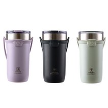 스위스밀리터리 핸드스트랩 텀블러 보온병 보냉병 스테인리스 휴대용, 라벤더530ml